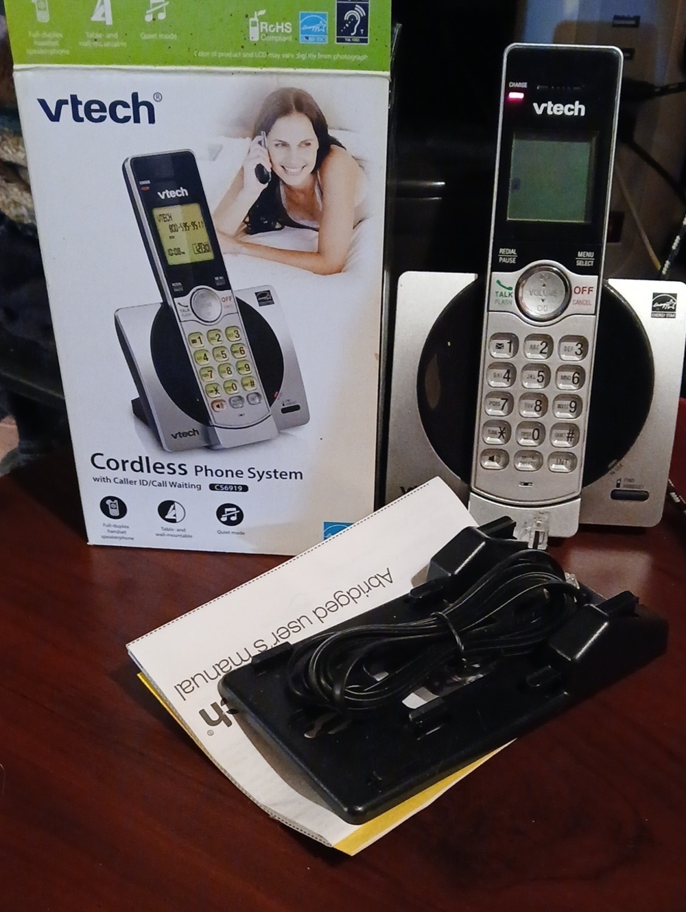 VTech Silver Cordless Phone System - Silver/Black